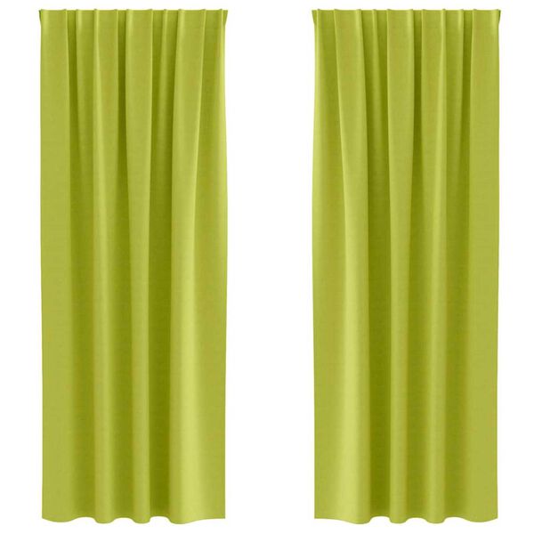 vidaXL Kardinad rõngastega 2 pcs Roheline 245 x 140 cm Polüester