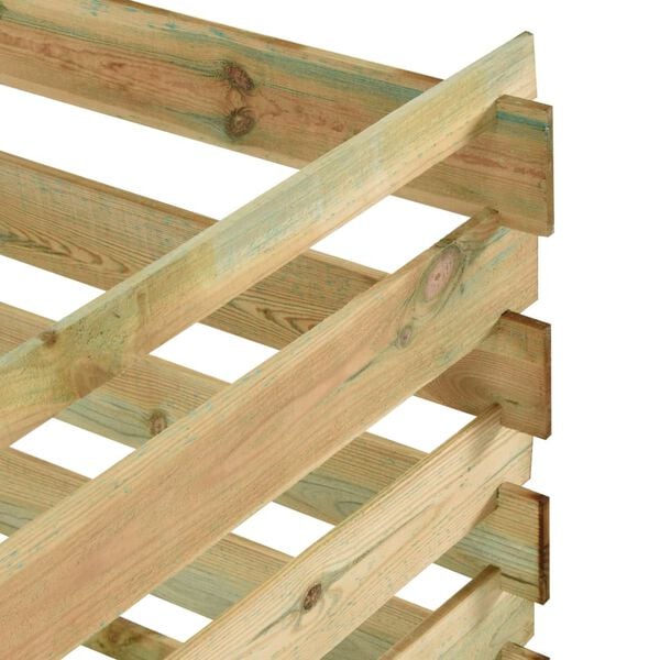 vidaXL liistudega kompostikast 120 x 120 x 70 cm, immutatud m&auml;nnipuit