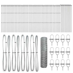 vidaXL Aiapost H&otilde;bedane 100 x 0,4 m (36 mm v&otilde;rgu) Teras