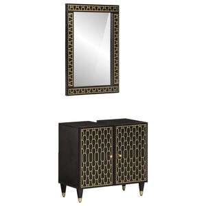 vidaXL 2-osaline vannitoam&ouml;&ouml;bli komplekt, mangopuit