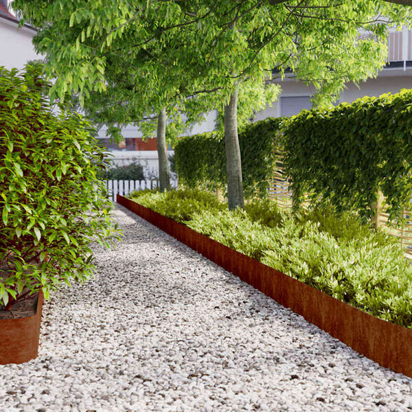 vidaXL murupiirded 10 tk, 20x103 cm, painduv Corten teras