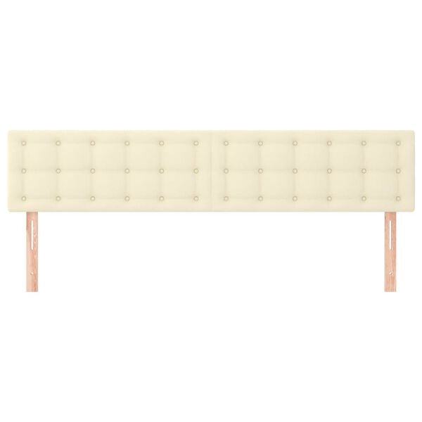 vidaXL voodipeatsid, kreemjas, 200x5x78/88 cm, kunstnahast