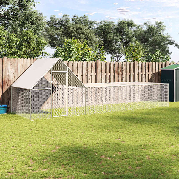 vidaXL kanakuut, 6 x 2 x 2 m, tsingitud teras