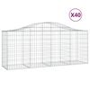vidaXL kaarekujulised gabioonkorvid 40, 200x50x80/100cm tsingitud raud