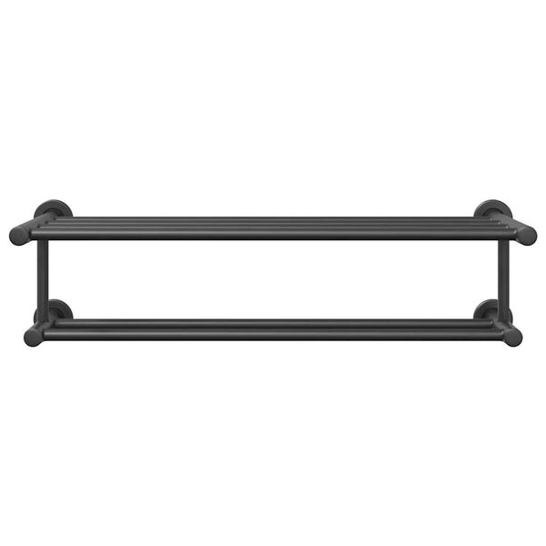 vidaXL Rätikurek Must 61 x 23 x 17 cm Roostevaba teras