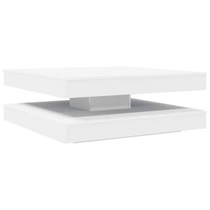 vidaXL diivanilaud 360 kraadi p&ouml;&ouml;ratav valge 90x90x34,5 cm