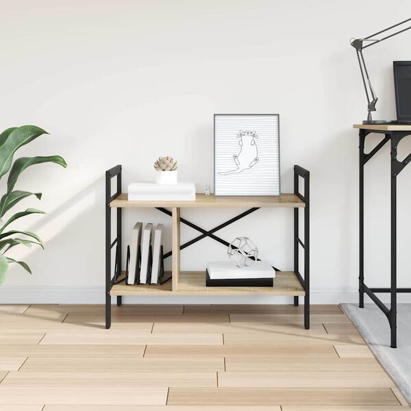 vidaXL Raamatukapp Sonoma tamm 75 x 30 x 58,5 cm Tehispuit