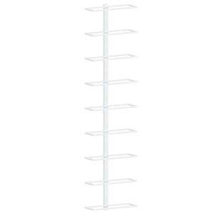 vidaXL seinale kinnitatav veiniriiul 9 pudelile, valge raud