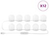 vidaXL Peegelvalgustid 12 pcs Valge 4.5 x 4.5 x 4.8 cm Plastmass