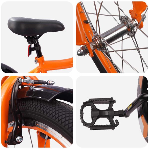 vidaXL Laste Bike 20 Tolli vanuses 6-11 aastat Oranž