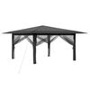vidaXL Gazebo 4 k&uuml;lgseinaga 4 x 4 m Helehall ja antratsiit