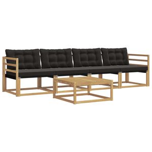 vidaXL V&auml;li diivanikomplekt 5 pcs Valge ja must 79 x 79 x 37 cm