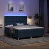 vidaXL LED Box Spring Voodi madratsiga Sinine 180 x 200 cm kangas