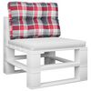 vidaXL euroaluse istumispadi, punane, ruuduline, 60x40x12 cm, kangas