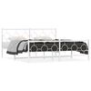 vidaXL metallist voodiraam peatsi ja jalutsiga, valge, 180 x 200 cm
