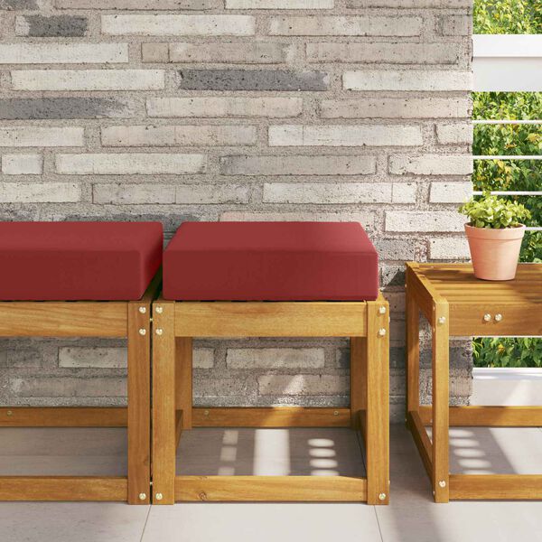 vidaXL Aia istepadjake Veinipunane 40 x 40 x 8 cm 100% Pol&uuml;ester