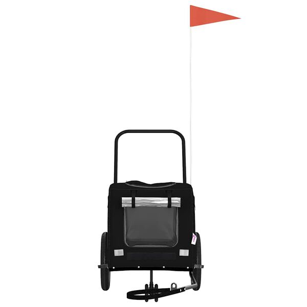 vidaXL Lemmiklooma rattahaagis ladustamisega Must 124,5 x 63,5 x 53 cm