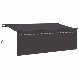 vidaXL K&auml;igukohandatav varikatus Antratsiit 400 x 200 cm