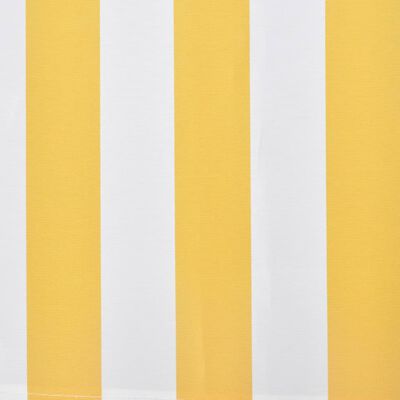 vidaXL kokkupandav varikatus, käsitsi kasutatav, 300 cm, kollane/valge