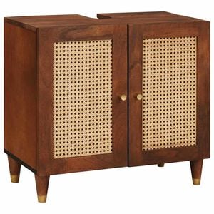 vidaXL Valamukapp riiuliga uksega Pruun 62 x 33 x 58 cm Tehispuit