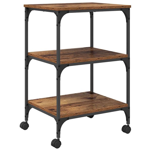 vidaXL Printeri alus Vana puit 50 x 41 x 75 cm Tehispuit