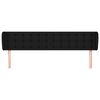 vidaXL voodipeats servadega, must, 163x23x78/88 cm, kangas