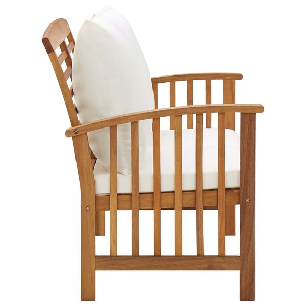 vidaXL aiapink istmepatjadega, 119 cm, toekas akaatsiapuit