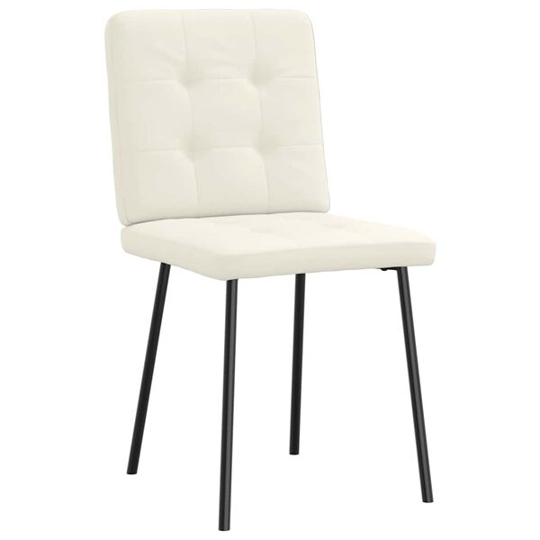 vidaXL s&ouml;&ouml;gitoolid 6 tk, kreemjasvalge, samet