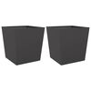 vidaXL aia taimekastid 2 tk, must, 50 x 50 x 50 cm, teras