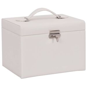 vidaXL ehtekarp 4-kihiline peegliga lukustatav valge 22,5x17,5x16,5 cm