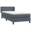 vidaXL Box Vedruvoodi madratsiga Tumehall 100x220 cm samet