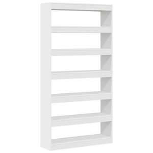 vidaXL Raamaturiiul Valge 100 x 30 x 198 cm Tehispuit