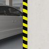 vidaXl nurgakaitse, kollane ja must, 4 x 3 x 100 cm, PU
