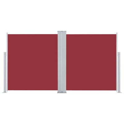 vidaXL lahtitõmmatav külgsein, punane, 120 x 600 cm