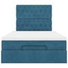 vidaXL Ottomani voodiraam madratsitega, tumesinine, 120x200 cm, samet