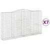 vidaXL kaarekujulised gabioonkorvid 7 tk, 400x50x220/240 cm, raud