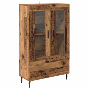 vidaXL K&otilde;rgushein sahtliga Vana puit 69,5 x 31 x 115 cm Tehispuit
