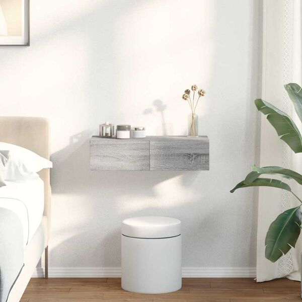 vidaXL seinariiul sahtlitega, hall sonoma tamm, 60 x 26,5 x 15 cm