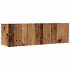 vidaXL seinale kinnitatavad telerikapid 2 tk, vana puit, 100x30x30 cm
