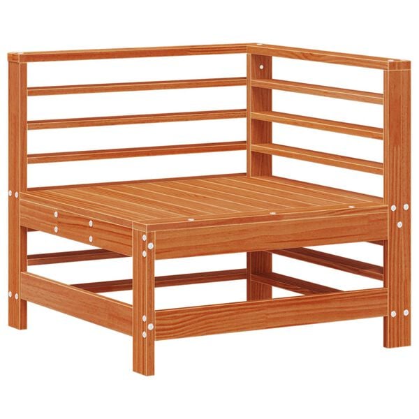 vidaXL Sektsionaalne diivan 3 T&uuml;kk Vahapunane Tahke m&auml;nd