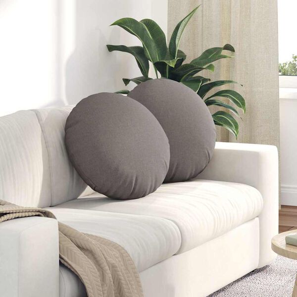 vidaXL Istumispatjad 2 pcs Pruunikashall &Oslash;50 x 19 cm kangas