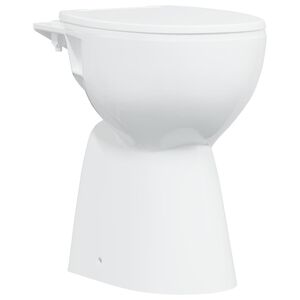 vidaXL &Auml;&auml;risteta WC-pott, 7 cm lisak&otilde;rgus, pehme sulgumine, valge keraamika