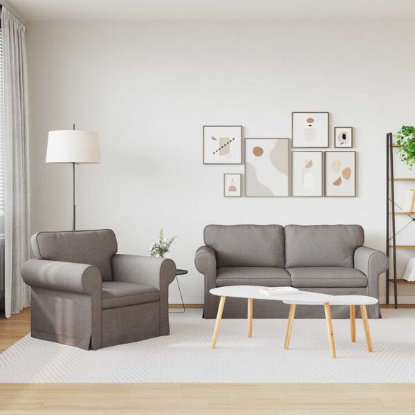 vidaXL Diivan 140cm 2 pcs Pruunikashall Metall