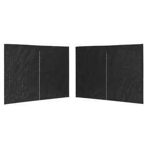 vidaXL peotelgi külgseinad 2 tk, lukuga, PE, antratsiithall