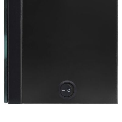 vidaXL LED vannitoa peegelkapp, läikega must, 62 x 14 x 60 cm