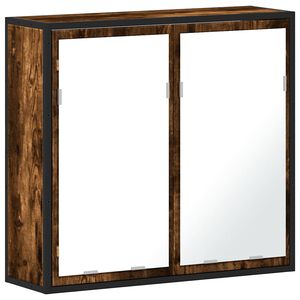 vidaXL vannitoa peegelkapp suitsutamm 65x20x60 cm ehituspuit
