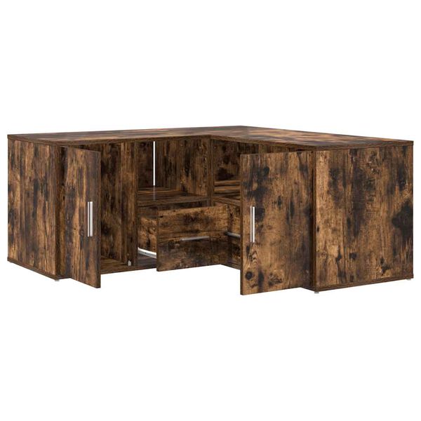 vidaXL nurgakapp, suitsutatud tamm, 160x40x45 cm, tehispuit