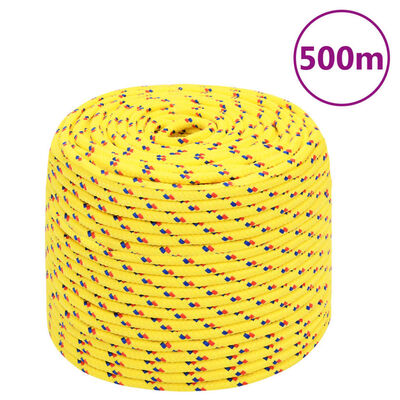 vidaXL paadiköis, kollane, 6 mm, 500 m, polüpropüleen