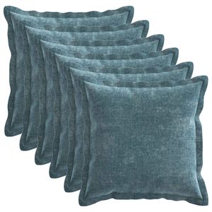 vidaXL Diivanipadi 6 pcs HOUTEN Sinine 45 x 45 cm &Scaron;en&uuml;&uuml;lfabric
