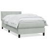 vidaXL Box Vedruvoodi madratsiga Helehall 80x220 cm samet